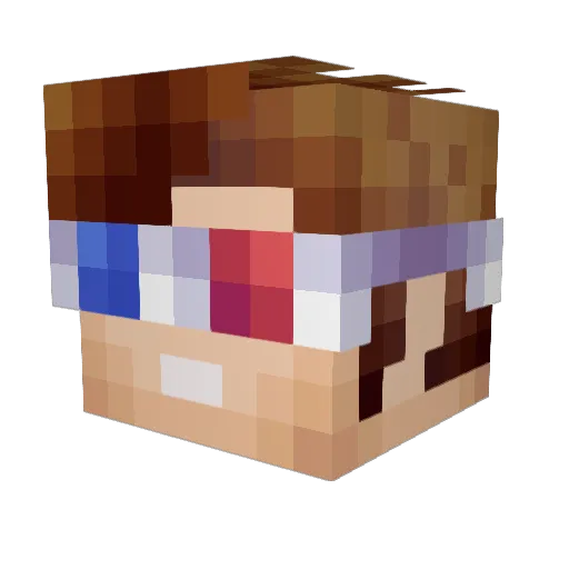 Marikatten Minecraft avatar head, 3D render
