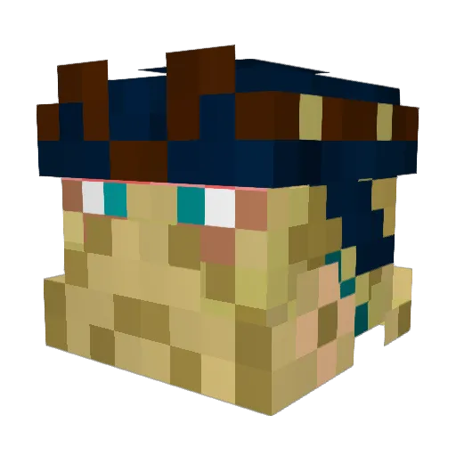 Marilari Minecraft avatar head, 3D render