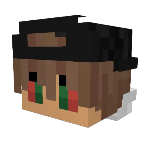 Marilos Minecraft avatar head, 3D render