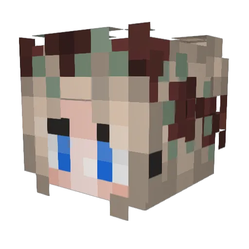 Marilyn16 Minecraft avatar head, 3D render