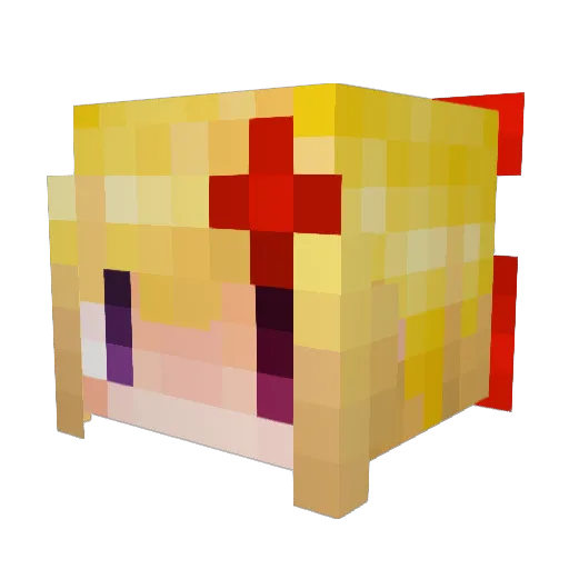 Marilyn6 Minecraft avatar head, 3D render