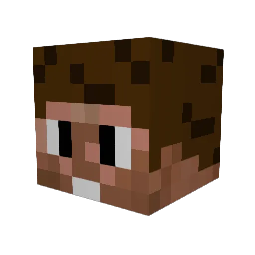 Marin57 Minecraft avatar head, 3D render