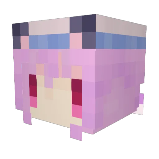 Marina3900 Minecraft avatar head, 3D render