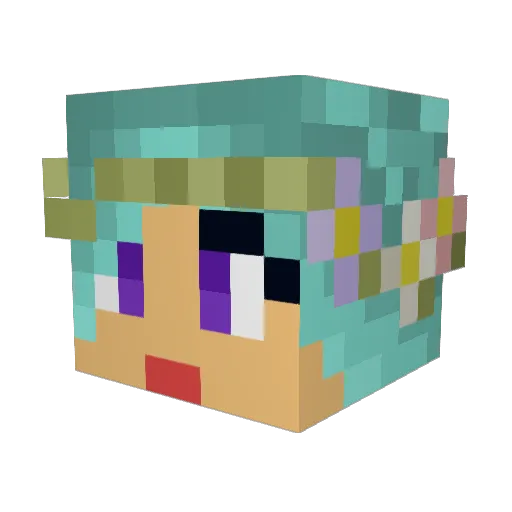Marinaa_e Minecraft avatar head, 3D render