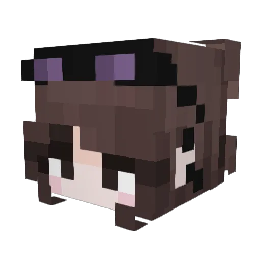 Marinahw Minecraft avatar head, 3D render