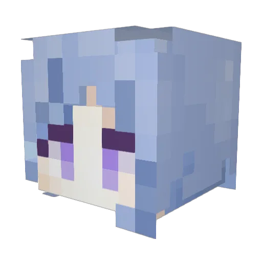 Marinajiang Minecraft avatar head, 3D render