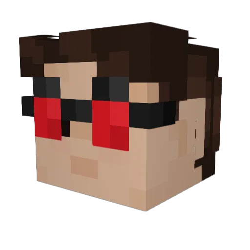 MarinaraRivera Minecraft avatar head, 3D render