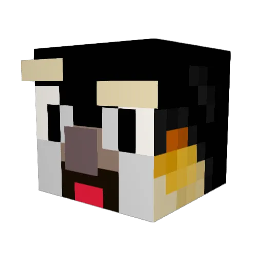 Marine1088 Minecraft avatar head, 3D render
