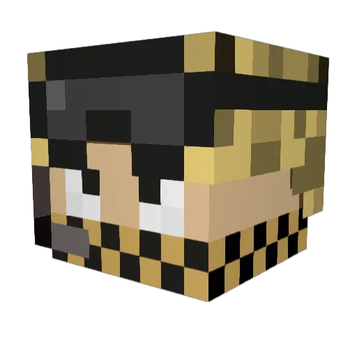 MarineSki Minecraft avatar head, 3D render