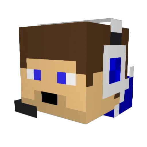 MarineSpace Minecraft avatar head, 3D render