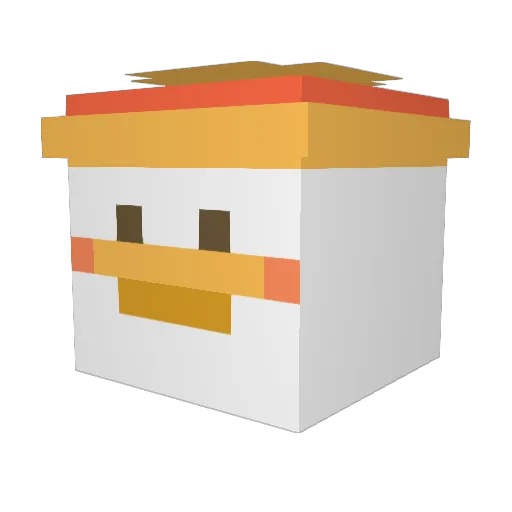 Marine_OuO Minecraft avatar head, 3D render