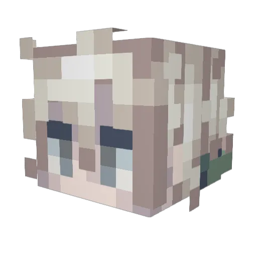 Marineberry3 Minecraft avatar head, 3D render