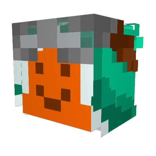 MarinoBlue Minecraft avatar head, 3D render