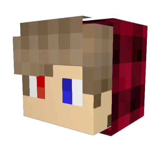 Marinois Minecraft avatar head, 3D render