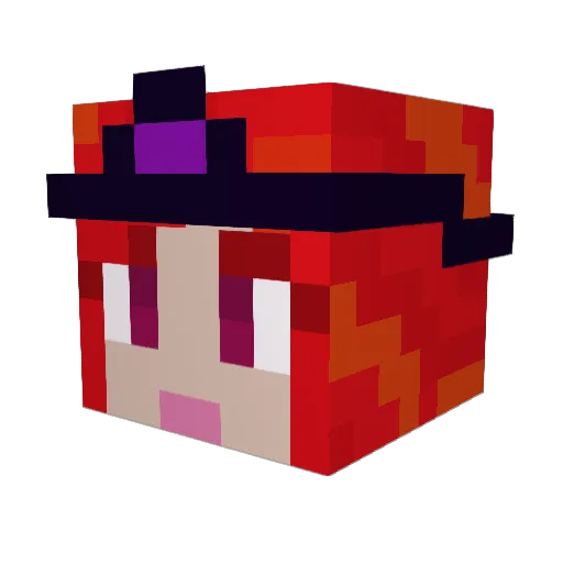Marinovna Minecraft avatar head, 3D render