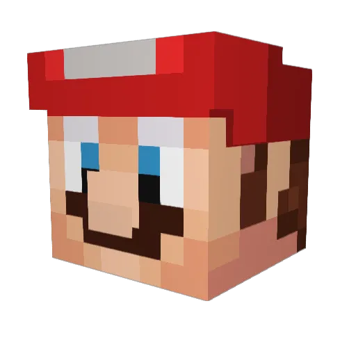 Mario170 Minecraft avatar head, 3D render