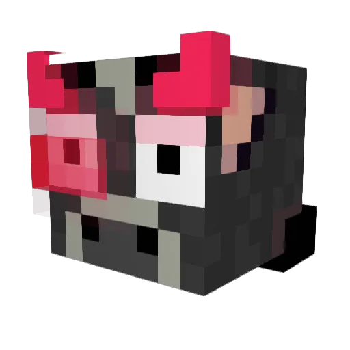 Mario2D Minecraft avatar head, 3D render