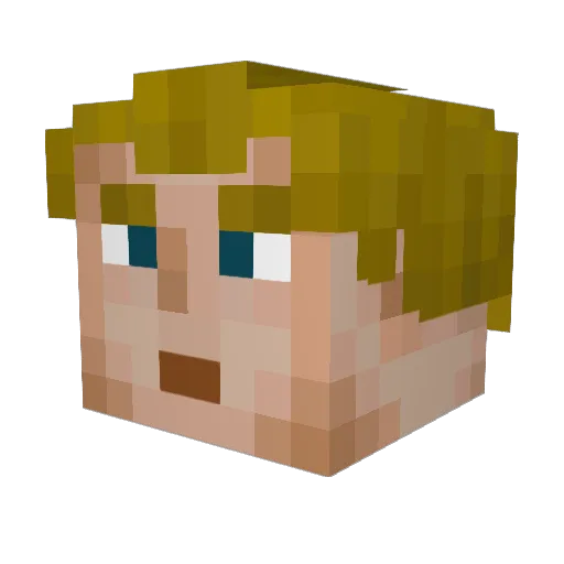 Mario4502 Minecraft avatar head, 3D render