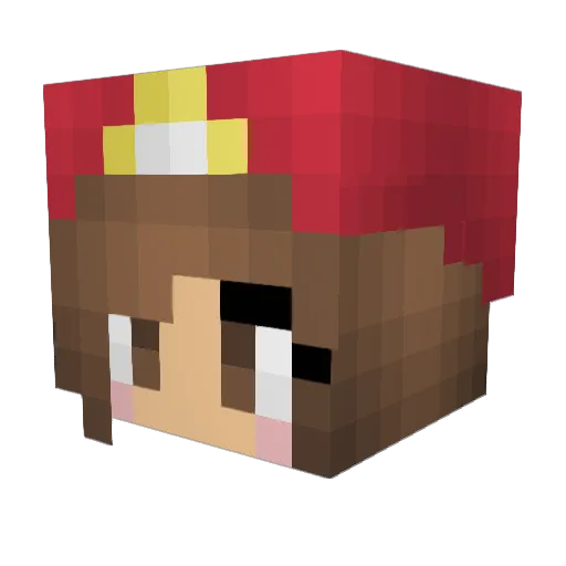 MarioBreadsticks Minecraft avatar head, 3D render