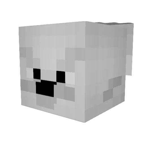 MarioBros1985 Minecraft avatar head, 3D render