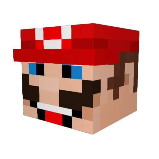 MarioDeckel Minecraft avatar head, 3D render
