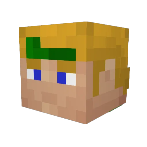MarioGDLT Minecraft avatar head, 3D render