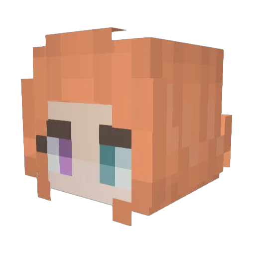 MarioLovesCake Minecraft avatar head, 3D render