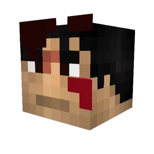 MarioMCP Minecraft avatar head, 3D render