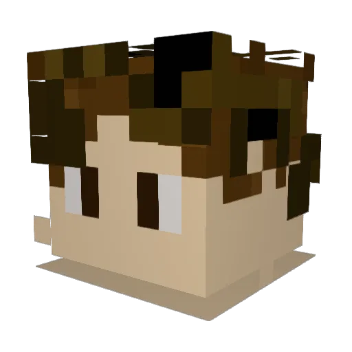 MarioNistro Minecraft avatar head, 3D render