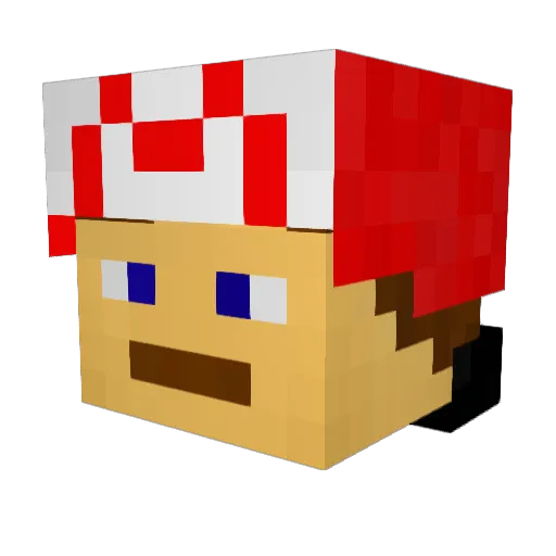 MarioSpore Minecraft avatar head, 3D render