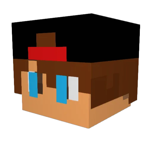 MarioT4 Minecraft avatar head, 3D render
