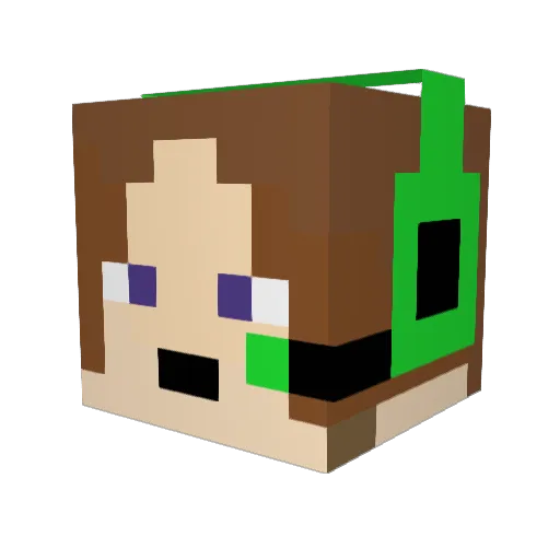 MarioTitanic Minecraft avatar head, 3D render