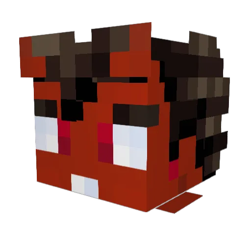 MarioTron2003 Minecraft avatar head, 3D render