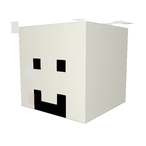 MarioUau Minecraft avatar head, 3D render