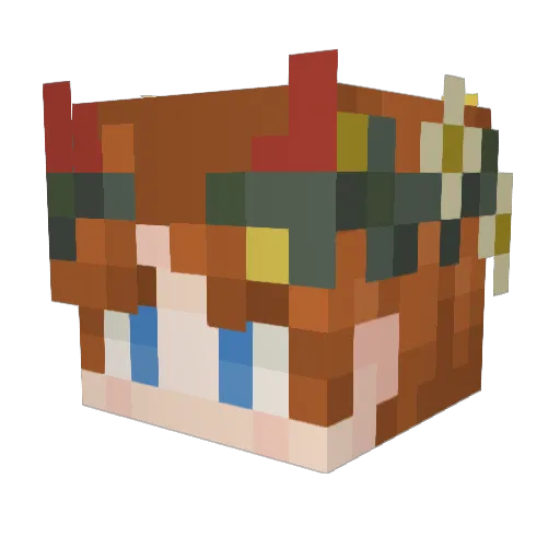 MarioWarCriminal Minecraft avatar head, 3D render