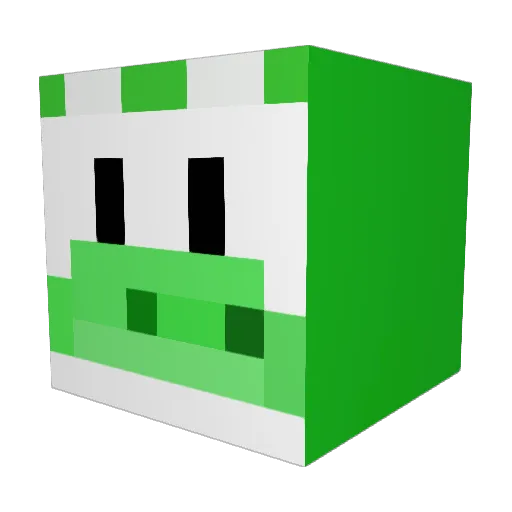 MarioYoshi123 Minecraft avatar head, 3D render