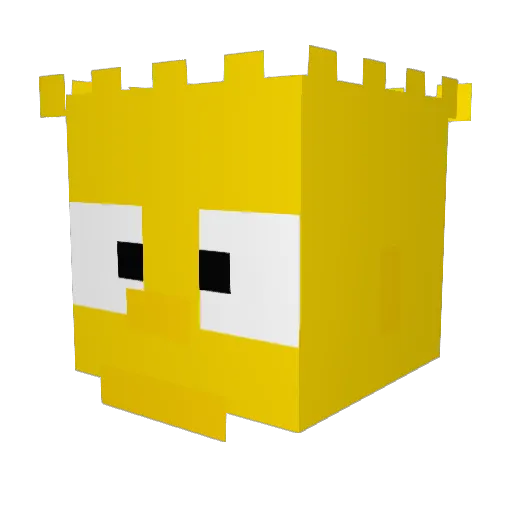 MarioZ Minecraft avatar head, 3D render