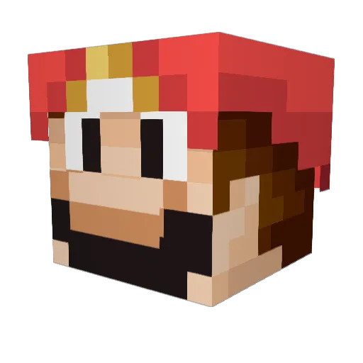 Mario_Gamer56 Minecraft avatar head, 3D render