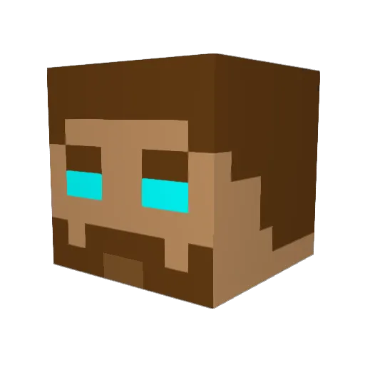 Mario_Moriarty Minecraft avatar head, 3D render