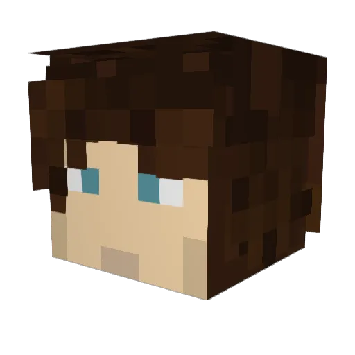 Mario_V7 Minecraft avatar head, 3D render