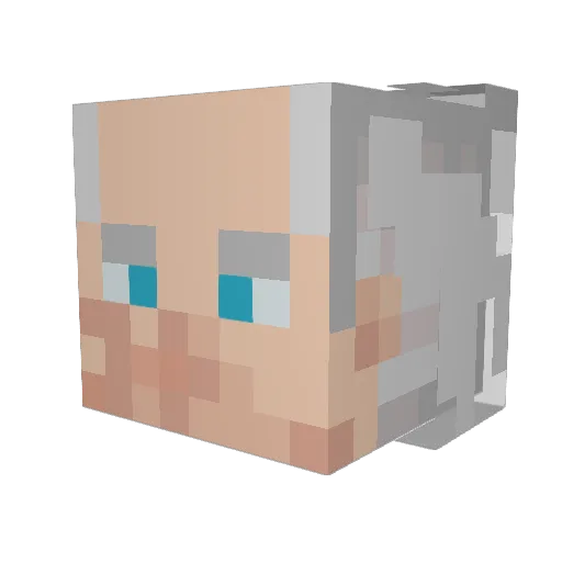 Mariohappyface Minecraft avatar head, 3D render