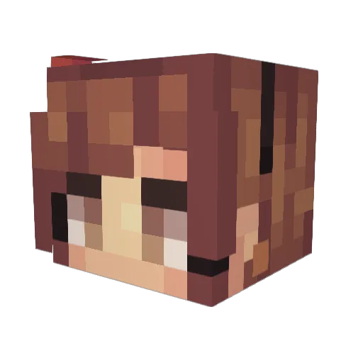 Marion Minecraft avatar head, 3D render