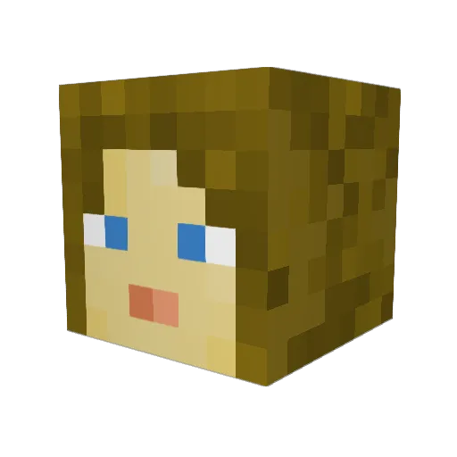 MarionSchultz Minecraft avatar head, 3D render
