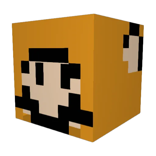 Marionimal Minecraft avatar head, 3D render