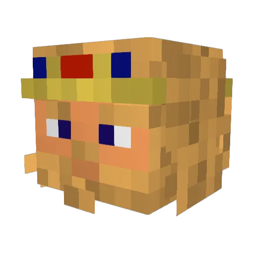 MariotheGeep Minecraft avatar head, 3D render