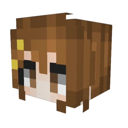 Maririn22 Minecraft avatar head, 3D render