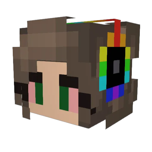 MarisaKirisame Minecraft avatar head, 3D render