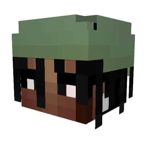 Marisabi Minecraft avatar head, 3D render