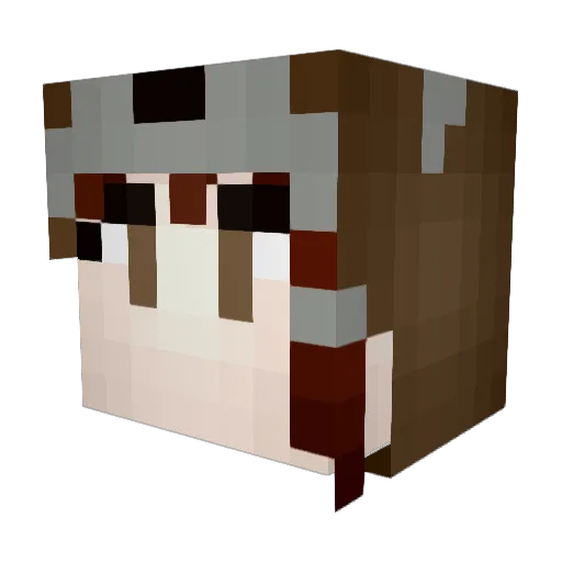 Marisadesu Minecraft avatar head, 3D render