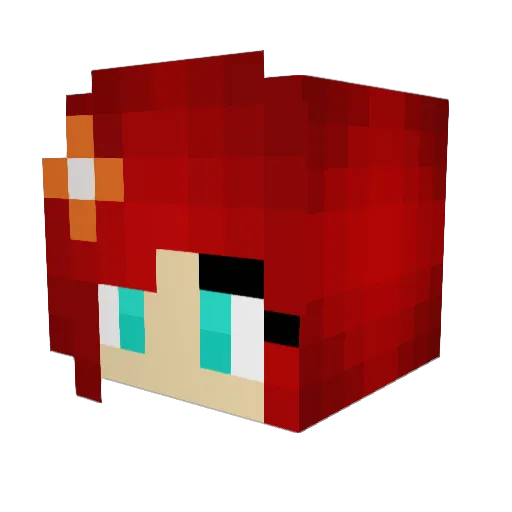 MarissaNicole Minecraft avatar head, 3D render